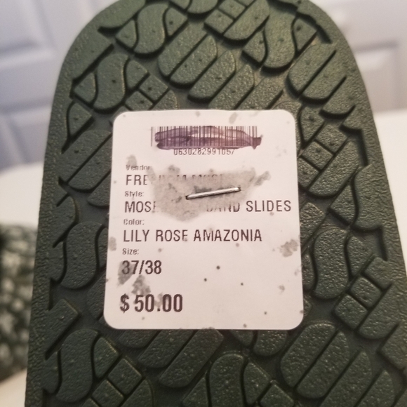 NWT Freedom Moses Moses two band slide on sandal Lilly Rose Amazonia 37/38 - Picture 5 of 9
